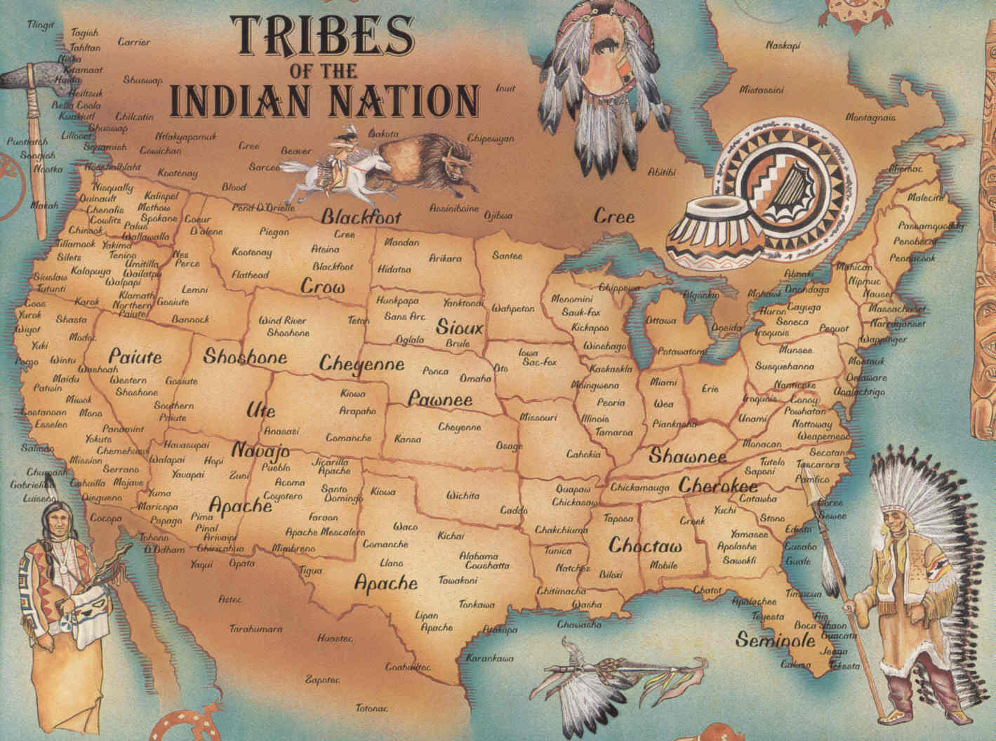 Native Map of America