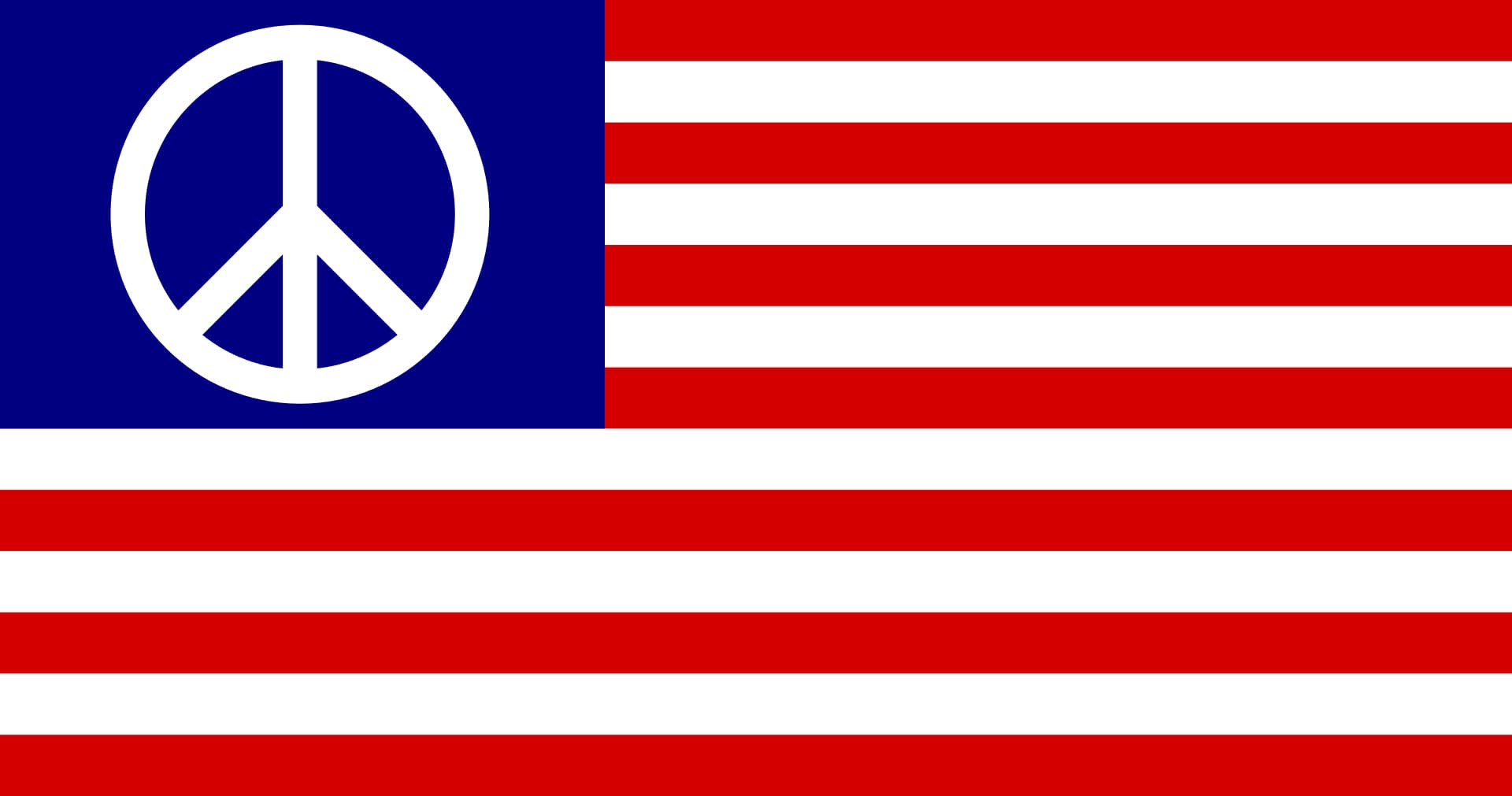 Peace American Flag